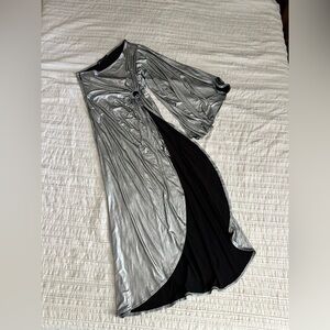 NWOT New York & Co Metallic Silver Off Shoulder Dress
